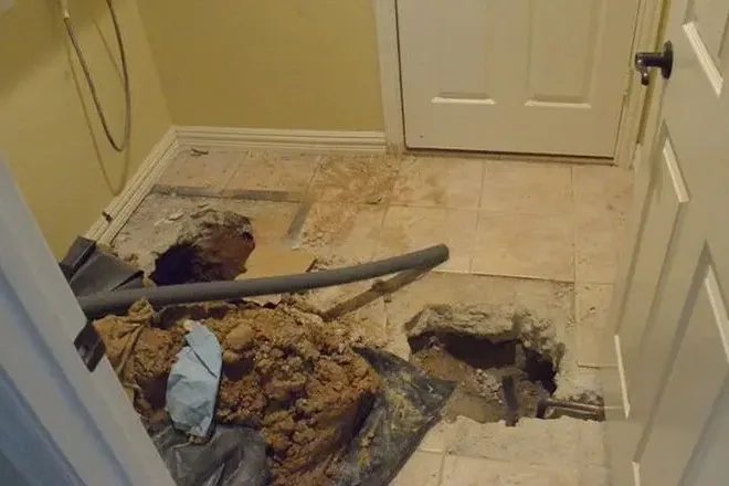 Cleanup of a Category 3 black water backup inside a home